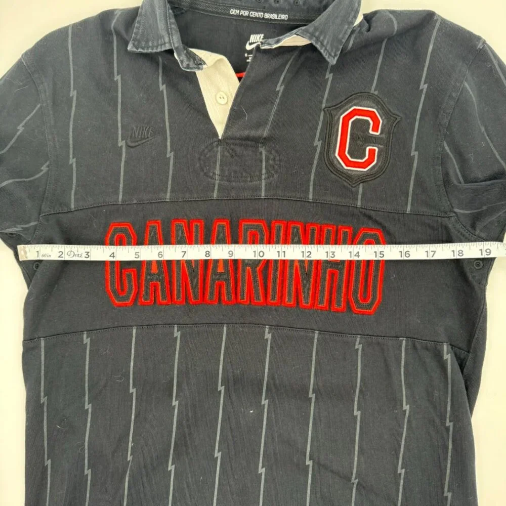 Nike Brazil Canarinho Selecao Long Sleeve Rugby Shirt Size M - Picture 5 of 12